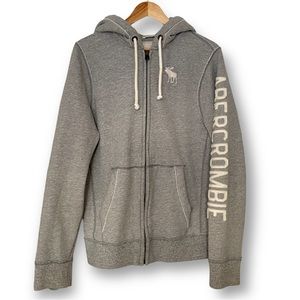 Abercrombie Men’s Gray Zip up Hoodie XL